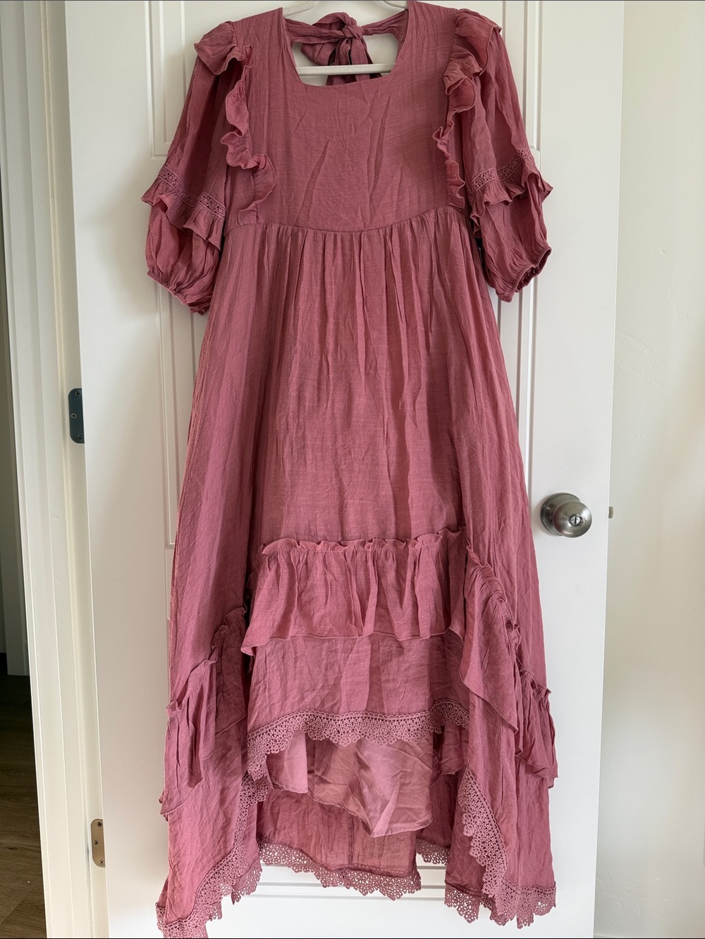 Joyfolie Dusty Rose Ruffle Midi Dress for Girls